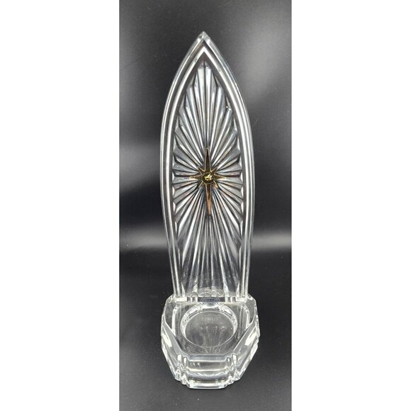 TOWLE Czech 24% Lead Crystal Cathedral Votive Candle Holder Holy Gold Star - Picture 5 of 6